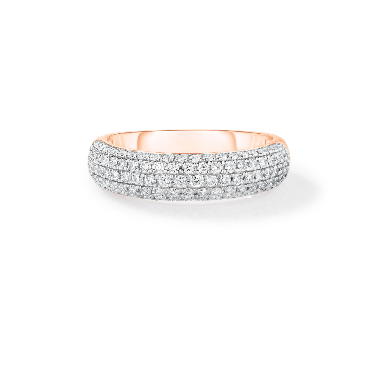 Puffed Diamond Ring, 14k rose gold - URBAETIS Fine Jewelry