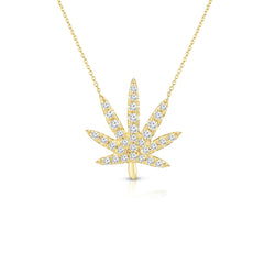 Diamond Calm Tree Necklace, 14k yellow gold - Urbaetis Fine Jewelry