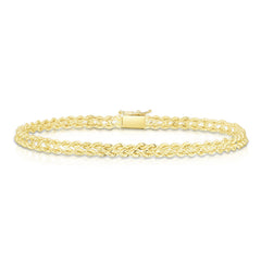 Double Rope Chain Bracelet, 14k yellow gold - URBAETIS Fine Jewelry