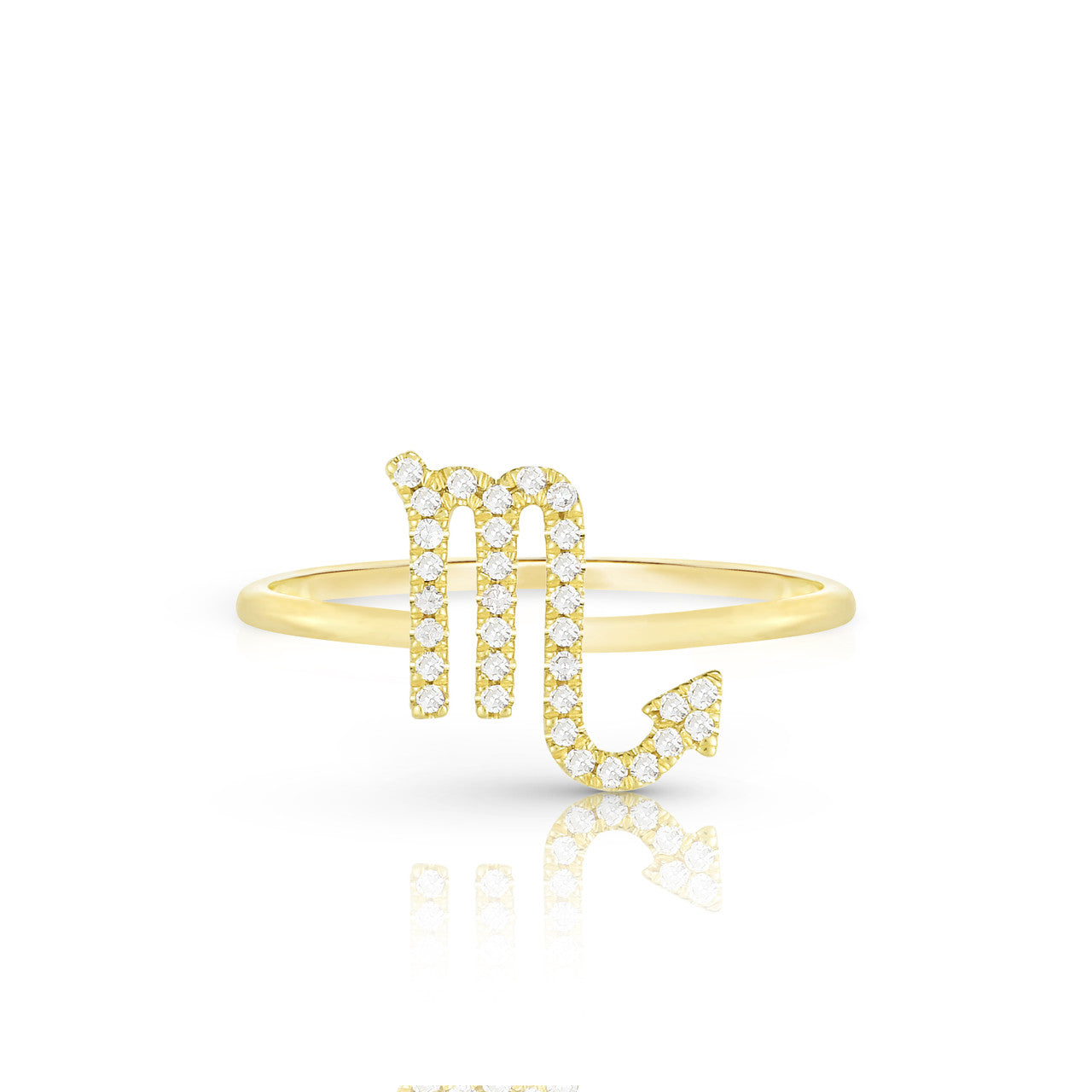 Diamond Scorpio Zodiac Ring, 14k yellow gold - Urbaetis Fine Jewelry