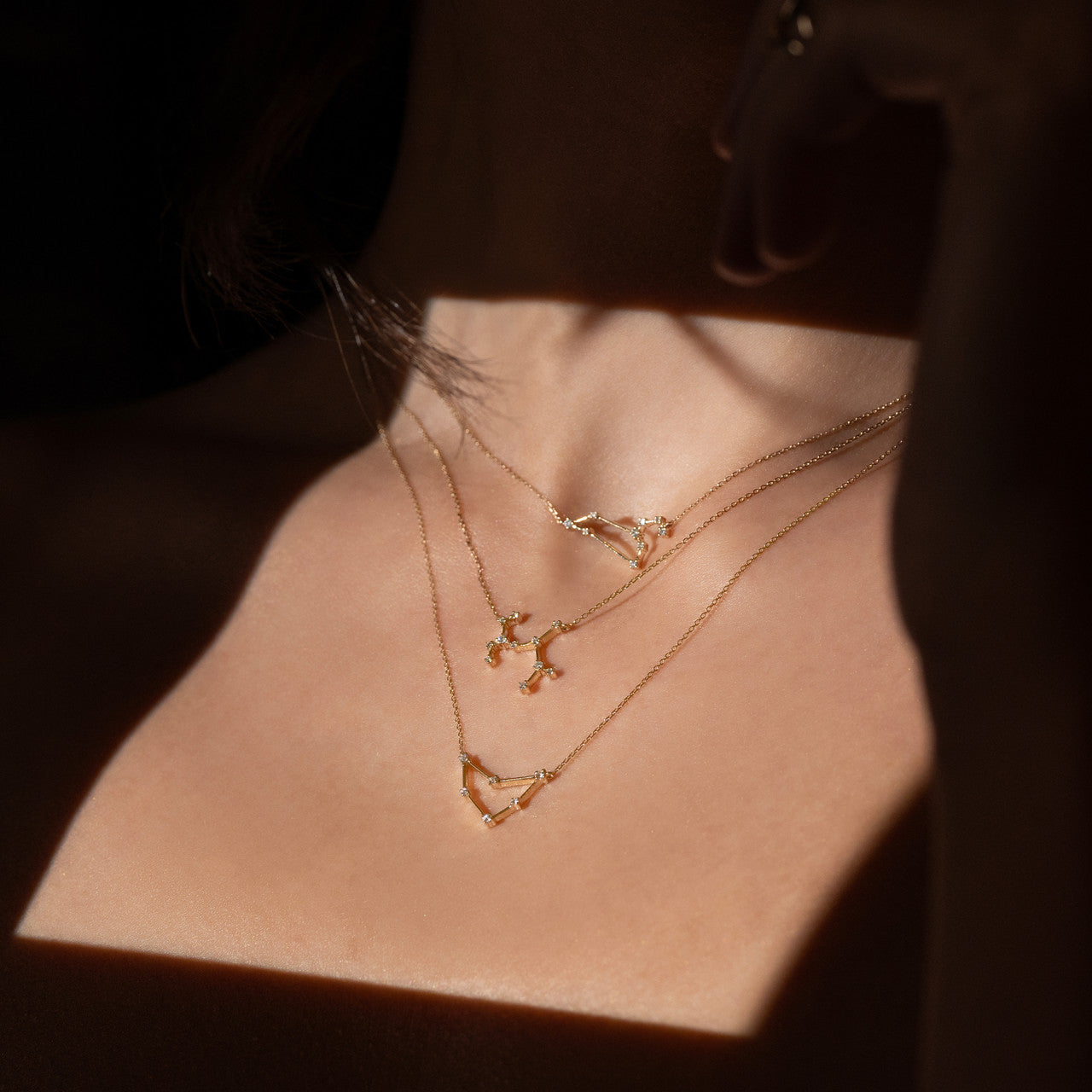 Taurus Diamond  Necklace, 14k Yellow Gold- URBAETIS Fine Jewelry