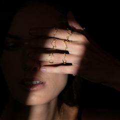 Scorpio  Diamond Constellation Zodiac Ring ,14K Yellow Gold- URBAETIS Fine Jewelry