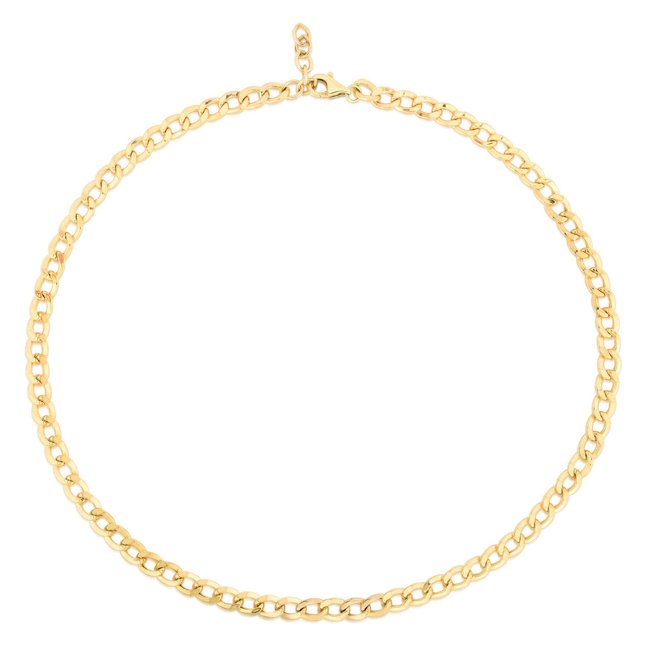 TriBeCa Curb Chain Necklace, 14k yellow gold - Urbaetis Fine Jewelry
