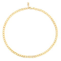 TriBeCa Curb Chain Necklace, 14k yellow gold - Urbaetis Fine Jewelry