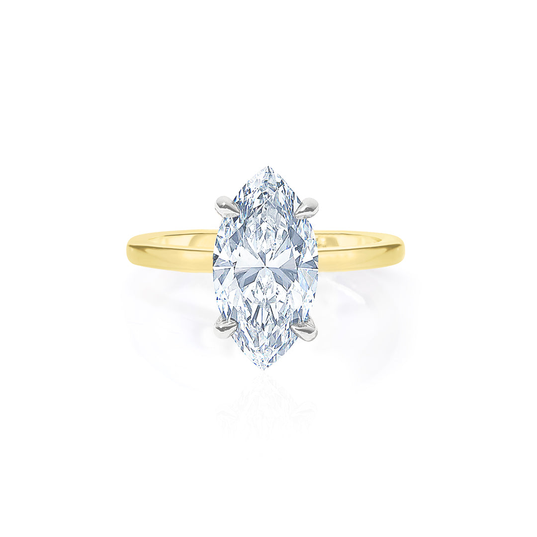 4.6 Marquise Lab Diamond in Skinny Solitaire