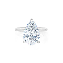 3.01 Pear Lab Diamond in Skinny Solitaire