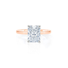 4.02 Radiant Lab Diamond in Skinny Solitaire