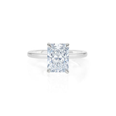 4.02 Radiant Lab Diamond in Skinny Solitaire