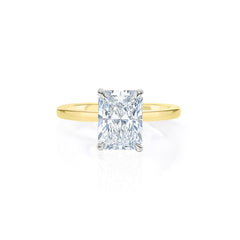 4.02 Radiant Lab Diamond in Skinny Solitaire