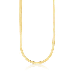 Herringbone Necklace, 4.6mm, 14k yellow gold - URBAETIS Fine Jewelry