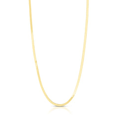 Herringbone Necklace, 2.8mm, 14k yellow gold - URBAETIS Fine Jewelry