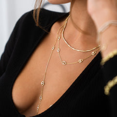 Diamond Mariner Chain, 14K Yellow Gold- URBAETIS Fine Jewelry and 30" Diamond Mariner Chain, 14K Yellow Gold- URBAETIS Fine Jewelry