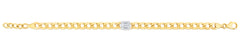TriBeCa Illusion Emerald Diamond Cluster Bracelet, 14k yellow gold - Urbaetis Fine Jewelry