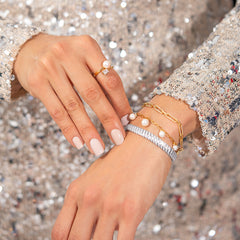 Gold and Diamond Long Link Chain Bracelet, 14k yellow gold, 1.32 carats - URBAETIS Fine Jewelry