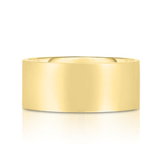 Flat Gold Band, 14K Yellow Gold- URBAETIS Fine Jewelry