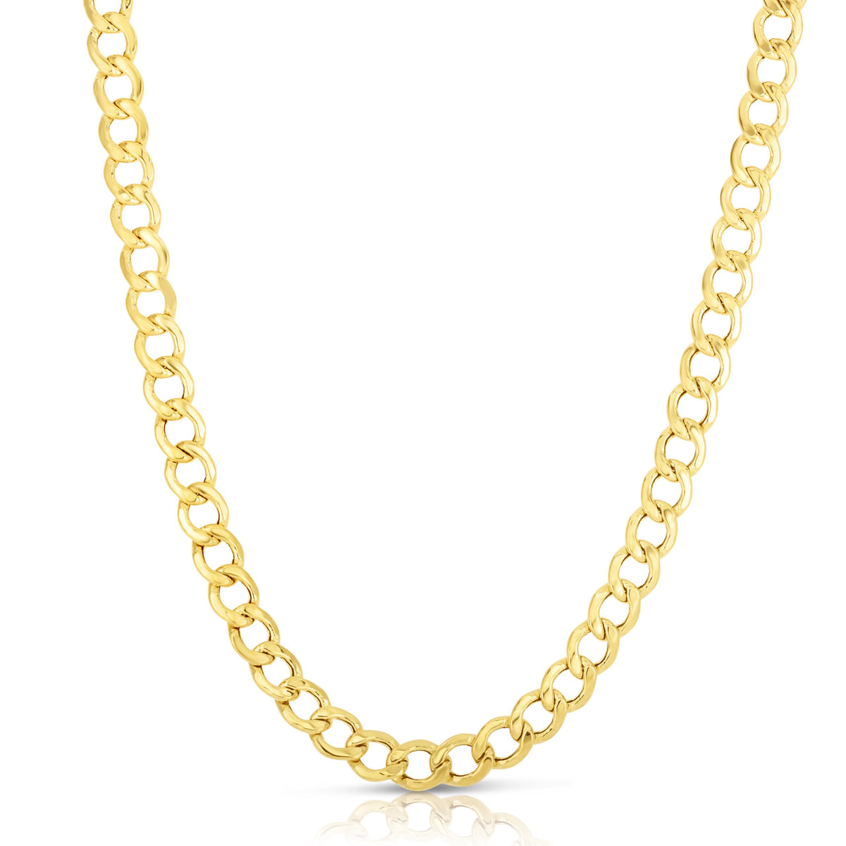 TriBeCa Curb Chain Necklace, 14k yellow gold - Urbaetis Fine Jewelry