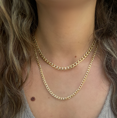 TriBeCa Curb Chain Necklace, 14k yellow gold - Urbaetis Fine Jewelry