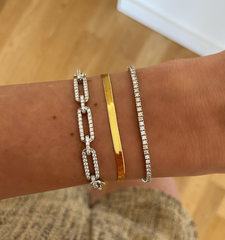 4 Prong Tennis Bracelet, 2 carats, 14k white gold - URBAETIS Fine Jewelry