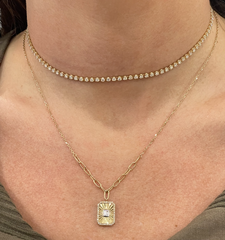 Diamond Tennis Choker, 14k white gold, 2.5 carats - URBAETIS Fine Jewelry