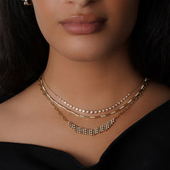 Graduating Bezel Set Diamond Necklace