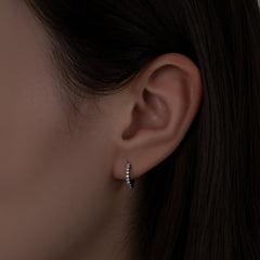 Small Pave Diamond Huggies