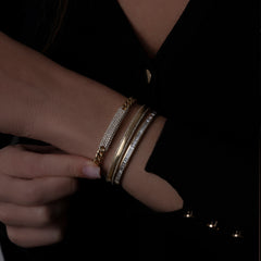 Diamond ID Bangle Bracelet
