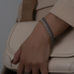 Delicate Diamond Long Link Bracelet