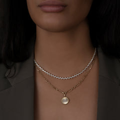 Diamond Initial Medallion Necklace