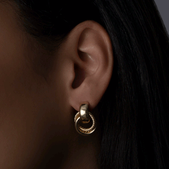 Twisted Gold Doorknocker Earrings