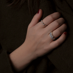 Twisted Gold and Diamond Ring