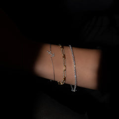 Diamond Cancer Bracelet, 14k yellow gold - URBAETIS Fine Jewelry