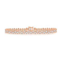 Up and Down Diamond Pear illusion Bracelet, 14K Rose Gold- URBAETIS Fine Jewelry