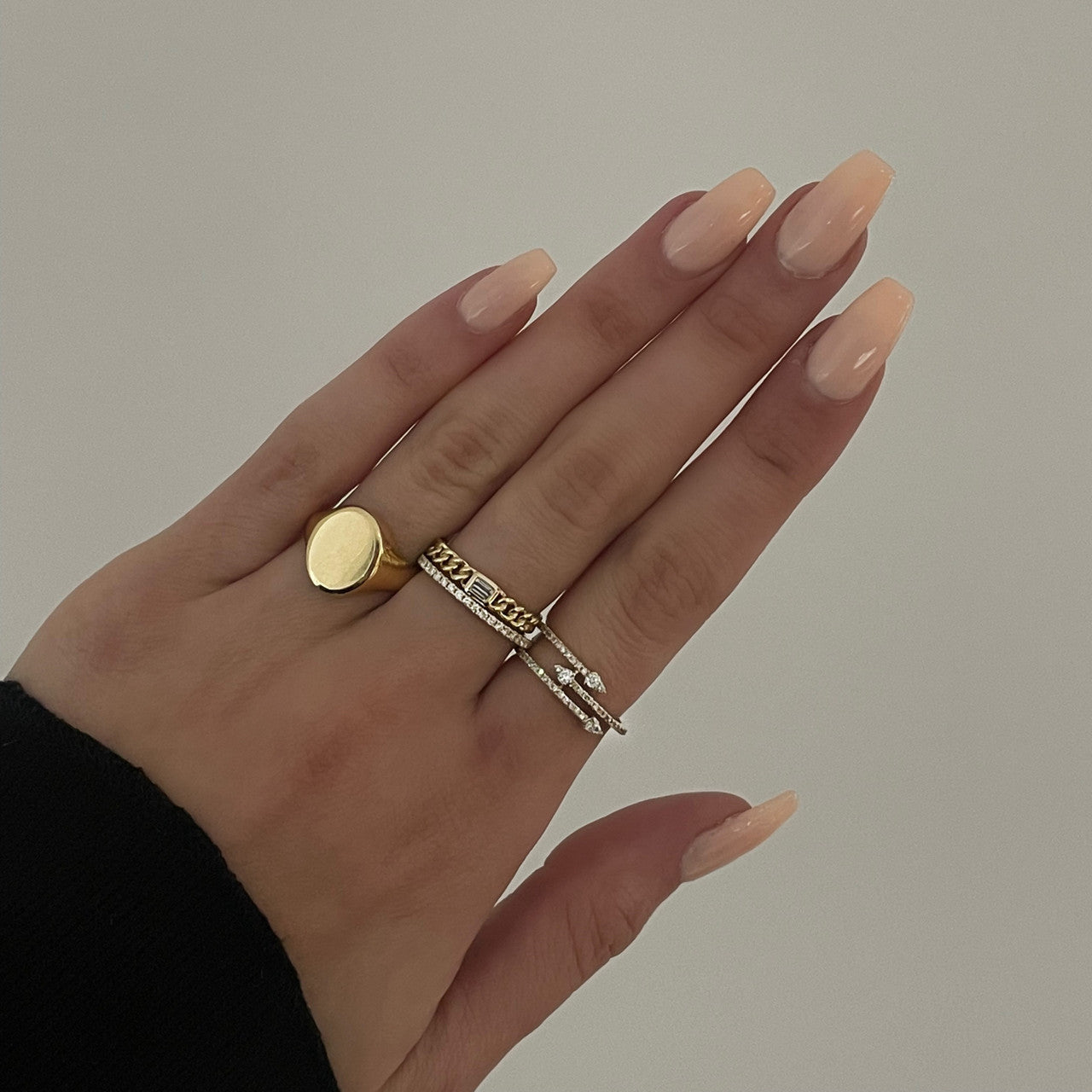 Diamond Pear and Pave Ring, 14K Yellow Gold- URBAETIS Fine Jewelry