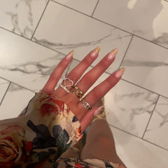 Graduated Diamond Single Prong Heart Ring 14K Yellow Gold- URBAETIS Fine Jewelry