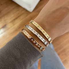 Inlay Baguette and Pear Diamond Geometric Bangle, 14K Yellow Gold- URBAETIS Fine jewelry
Inlay Baguette and Pear Diamond Geometric Bangle, 14K white gold -URBAETIS Fine Jewelry 
Inlay Baguette and Pear Diamond Geometric Bangle, 14K Rose Gold- URBAETIS Fine Jewelry