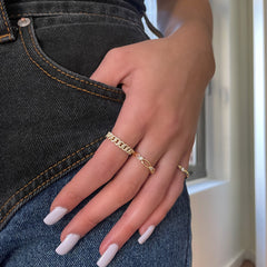 Open Diamond Band, 14K Yellow Gold- URBAETIS Fine Jewelry