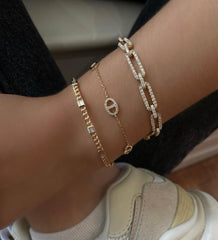 Diamond Mariner Bracelet, 14K Yellow Gold- URBAETIS Fine Jewelry