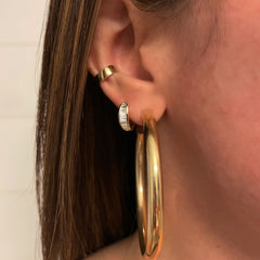 Thick Gold Ear Cuff, 14K yellow gold- URBAETIS Fine Jewelry