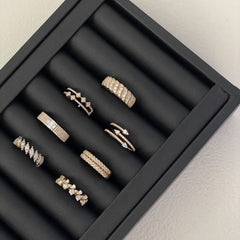 Diamond Snake Chain Ring,14K yellow Gold, 0.62 carats- URBAETIS Fine Jewelry