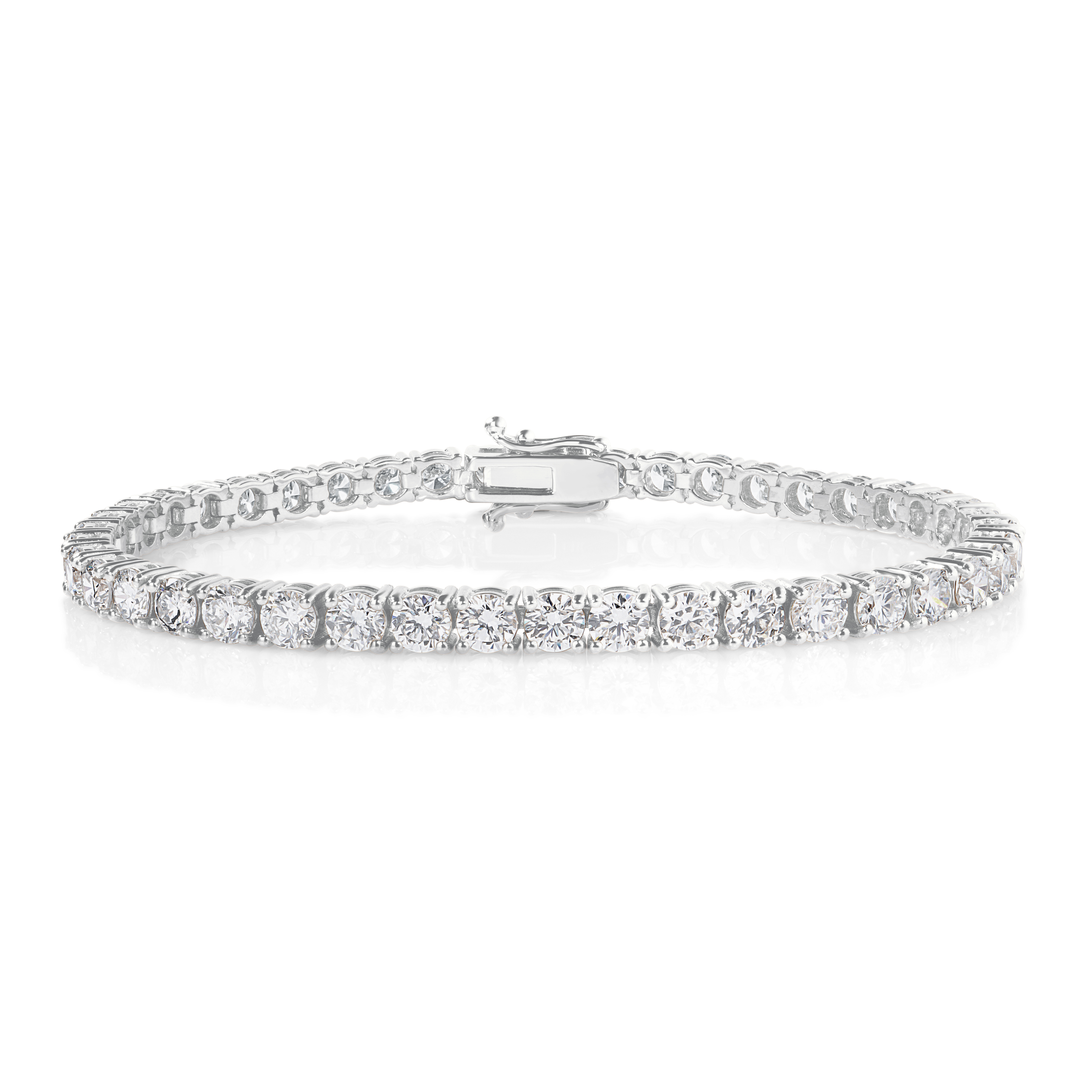14k White Gold Lab Diamond Tennis Bracelet